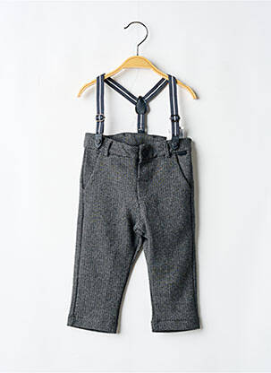 Pantalon droit coupe droite taille ajustable gris BOBOLI garcon