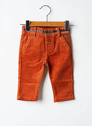 Pantalon droit coupe droite taille ajustable orange BOBOLI garcon