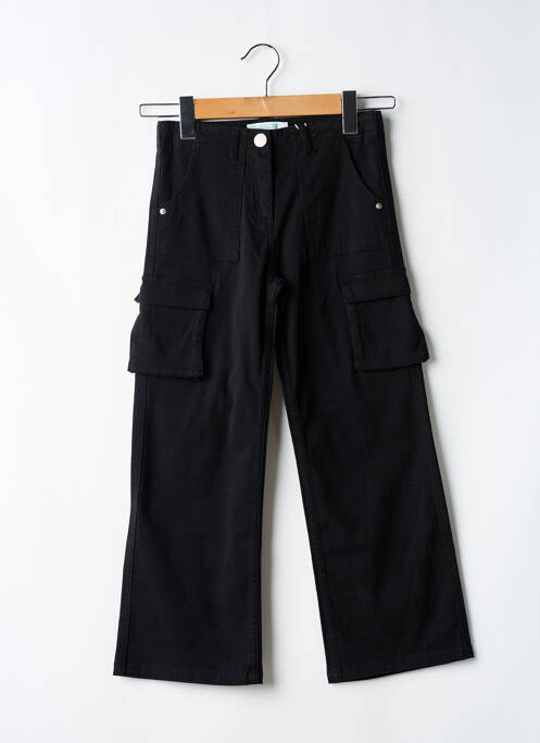 Jeans coupe large stretch noir BOBOLI fille
