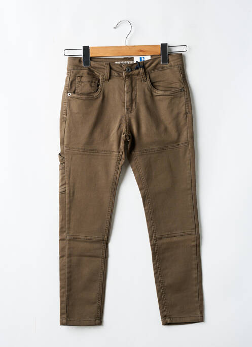 Jeans coupe slim stretch taille ajustable vert GARCIA enfant