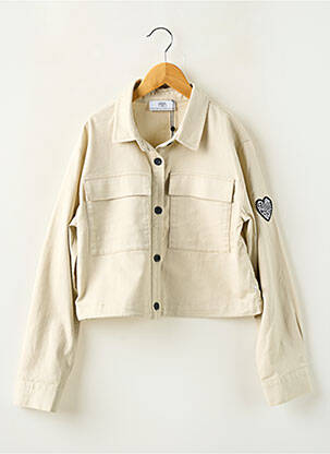 Veste casual col chemisier beige LE TEMPS DES CERISES fille