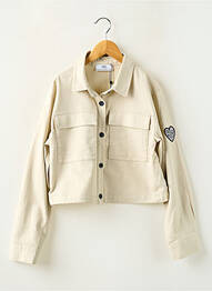 Veste casual fermeture boutonnée sur le devant beige LE TEMPS DES CERISES fille