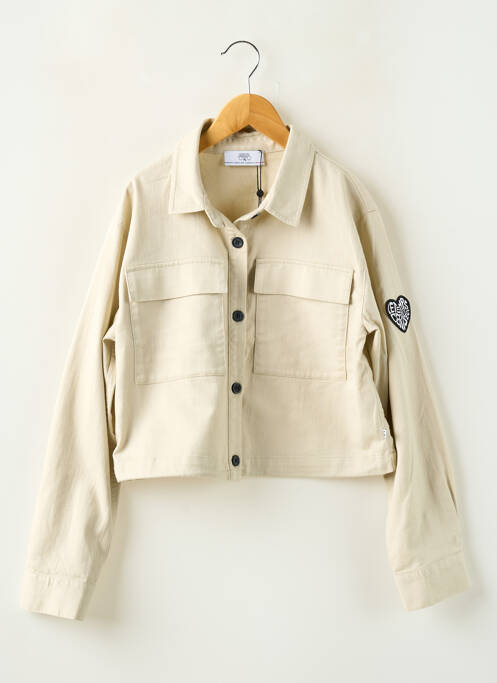 Veste casual col chemisier beige LE TEMPS DES CERISES fille
