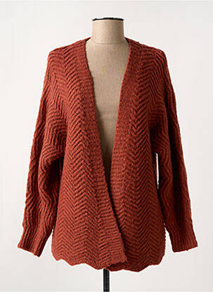 Gilet manches longues stretch orange MOLLY BRACKEN femme