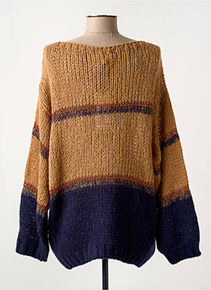 Pull col bateau manches longues marron LOLA ESPELETA femme