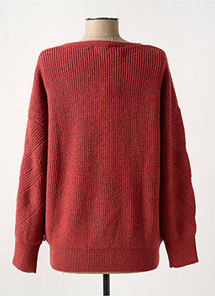 Pull col v manches longues orange TBS femme
