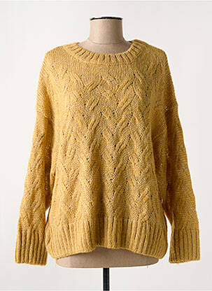 Pull stretch manches longues jaune MOLLY BRACKEN femme