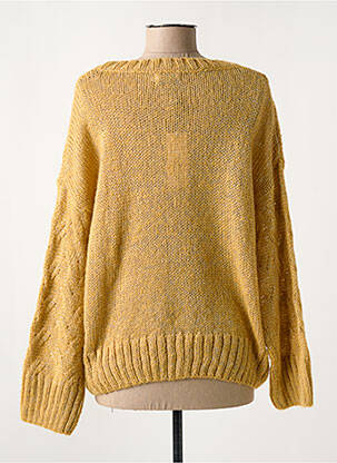 Pull stretch manches longues jaune MOLLY BRACKEN femme