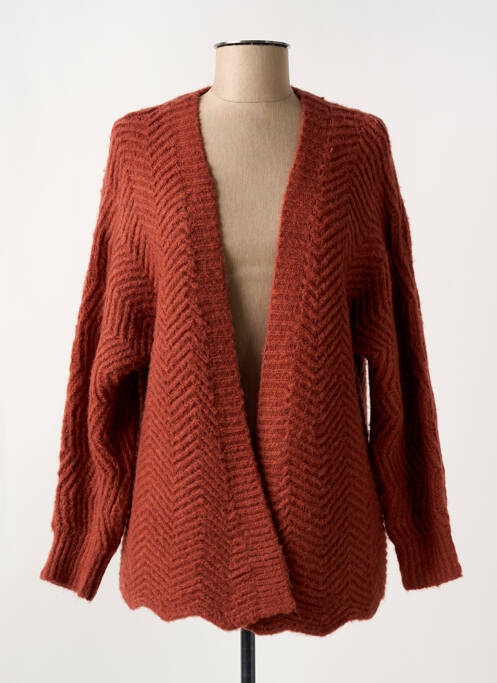 Gilet manches longues stretch orange MOLLY BRACKEN femme