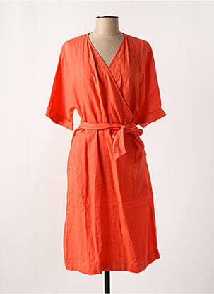 Robe mi-longue manches longues manches longues orange SAINT JAMES femme