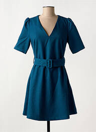 Robe courte manches 3/4 manches 3/4 bleu MOLLY BRACKEN femme