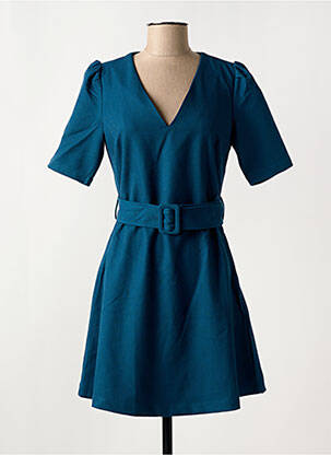 Robe courte manches 3/4 manches 3/4 bleu MOLLY BRACKEN femme