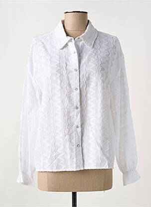 Chemisier coupe droite manches longues blanc LOLA ESPELETA femme