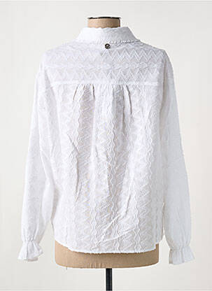 Chemisier coupe droite manches longues blanc LOLA ESPELETA femme