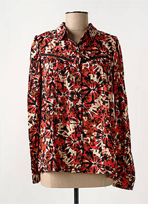Chemisier imprimé fleurs manches longues orange LOLA ESPELETA femme