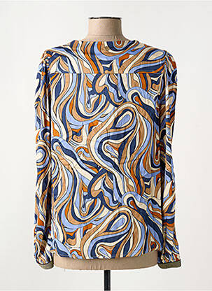 Blouse imprimé fantaisie manches longues bleu LOLA ESPELETA femme