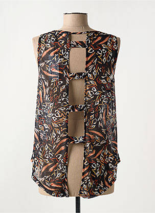 Top coupe fluide sans manche noir MOLLY BRACKEN femme