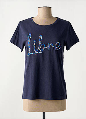 T-shirt stretch manches courtes bleu MISE AU GREEN femme