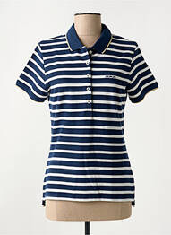Polo imprimé rayures manches courtes bleu MISE AU GREEN femme
