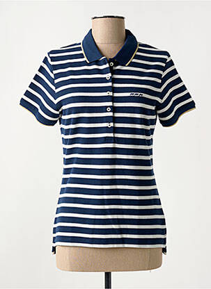 Polo imprimé rayures manches courtes bleu MISE AU GREEN femme