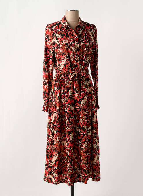 Robe longue manches longues manches longues orange LOLA ESPELETA femme