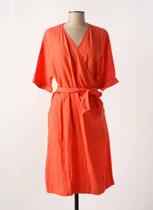 Robe mi-longue manches longues manches longues orange SAINT JAMES femme