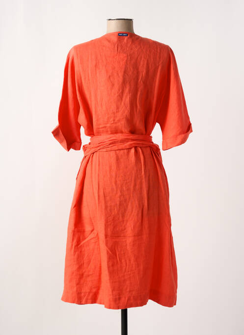 Robe mi-longue manches longues manches longues orange SAINT JAMES femme