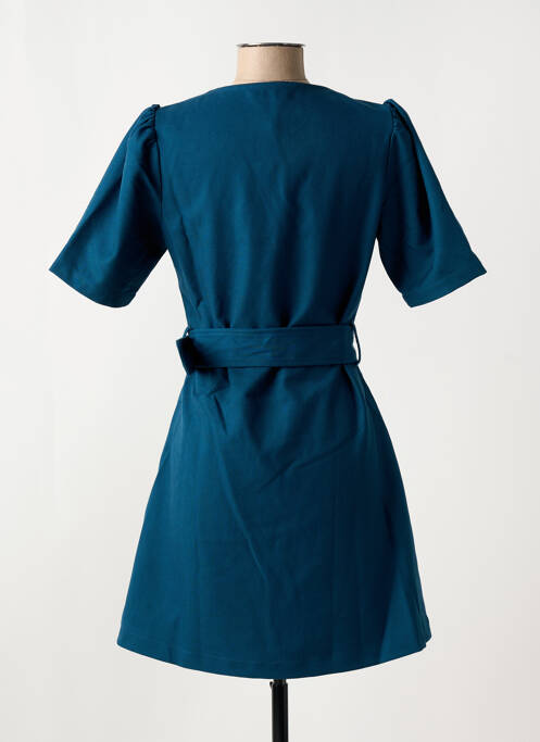 Robe courte manches 3/4 manches 3/4 bleu MOLLY BRACKEN femme