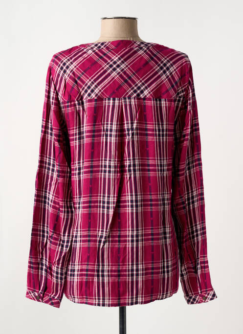 Blouse poignets boutonnés avec fente manches longues rose TIMEZONE femme