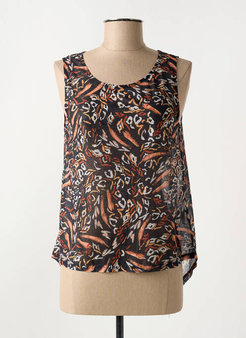 Top coupe fluide sans manche noir MOLLY BRACKEN femme