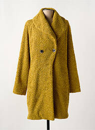 Manteau long coupe droite sans capuche jaune CREENSTONE femme
