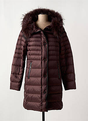Doudoune poches a capuche marron BASLER femme