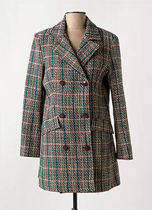 Manteau long coupe droite sans capuche bleu MÊME ROAD femme