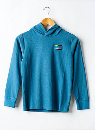 Sweat-shirt à capuche coupe droite manches longues bleu GARCIA garçon