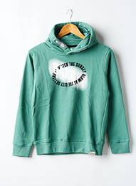 Sweat-shirt à capuche poches manches longues vert GARCIA garcon
