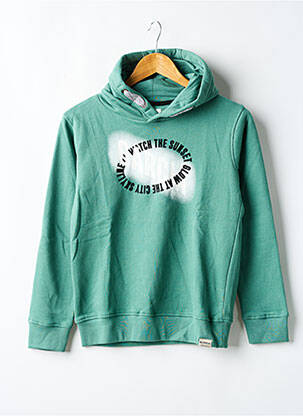 Sweat-shirt à capuche poches manches longues vert GARCIA garcon