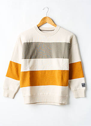 Sweat-shirt coupe droite manches longues beige GARCIA garçon