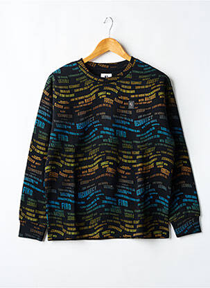 Sweat-shirt coupe droite manches longues noir GARCIA garçon