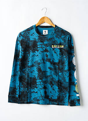 T-shirt imprimé fantaisie manches longues bleu GARCIA garçon