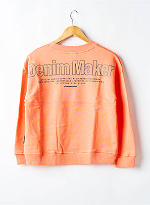 Sweat-shirt manches longues manches longues orange LE TEMPS DES CERISES homme