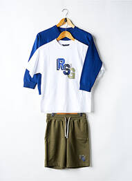 Ensemble short coupe droite bleu NUKUTAVAKE garcon