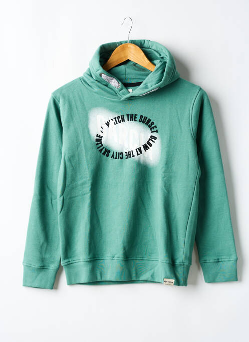 Sweat-shirt à capuche poches manches longues vert GARCIA garcon