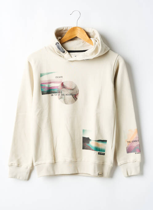 Sweat-shirt à capuche beige GARCIA pour garçon