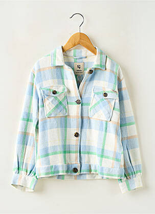 Chemise manches longues imprimé carreaux bleu GARCIA garçon
