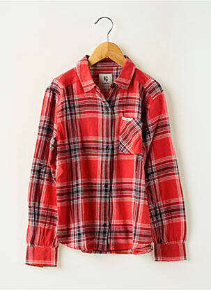 Chemise manches longues imprimé carreaux rouge GARCIA garçon