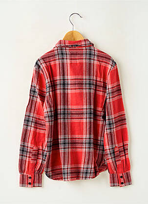 Chemise manches longues imprimé carreaux rouge GARCIA garçon