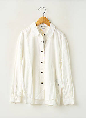 Chemise manches longues tissage popeline blanc GARCIA garçon