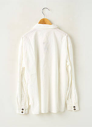 Chemise manches longues tissage popeline blanc GARCIA garçon