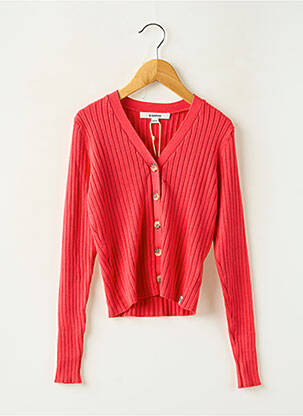 Gilet manches longues col v rouge GARCIA fille