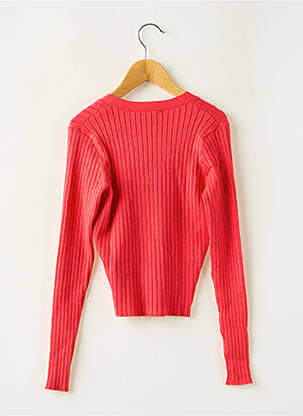 Gilet manches longues col v rouge GARCIA fille